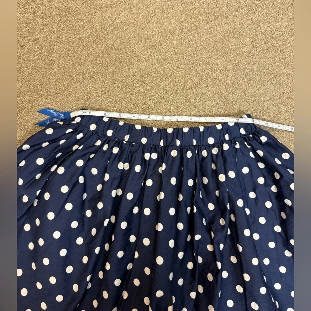 Children's Place: Girls Navy/White Polka Dot Skirt, Size L (10/12)